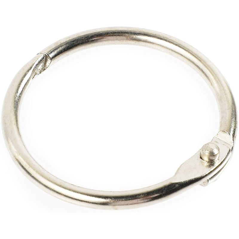 Bright Creations 160 Pack Loose Leaf Book Binder Rings, Metal Keychain Clips for Office Supplies, 1 In