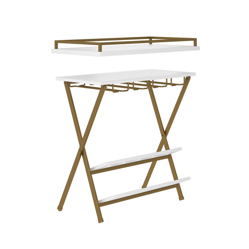 Trevia Folding Wine Rack White - CosmoLiving by Cosmopolitan