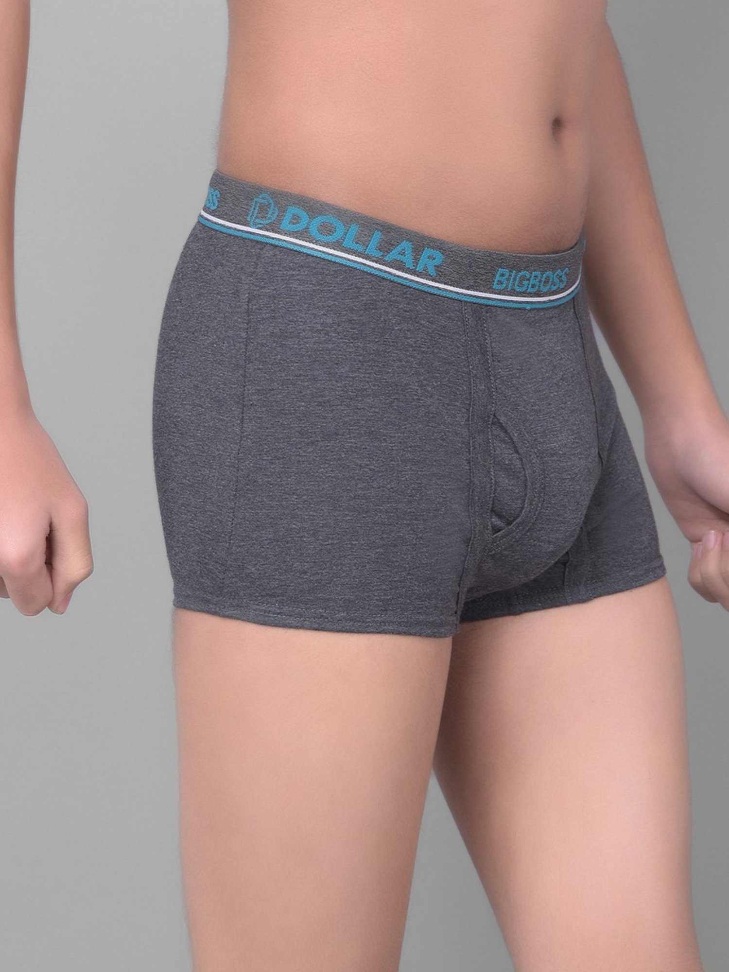 Dollar Bigboss Boys Multicolor Solid Trunks (Pack Of 4)