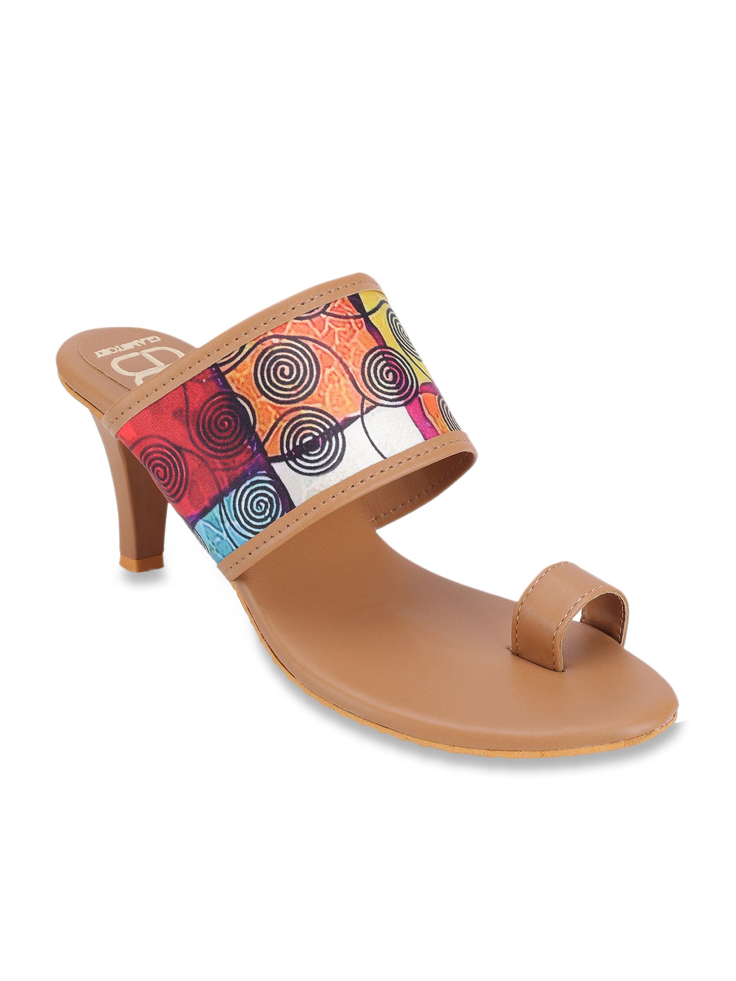 Glam Story Women's Masakali Multicolored Toe Ring Stilettos