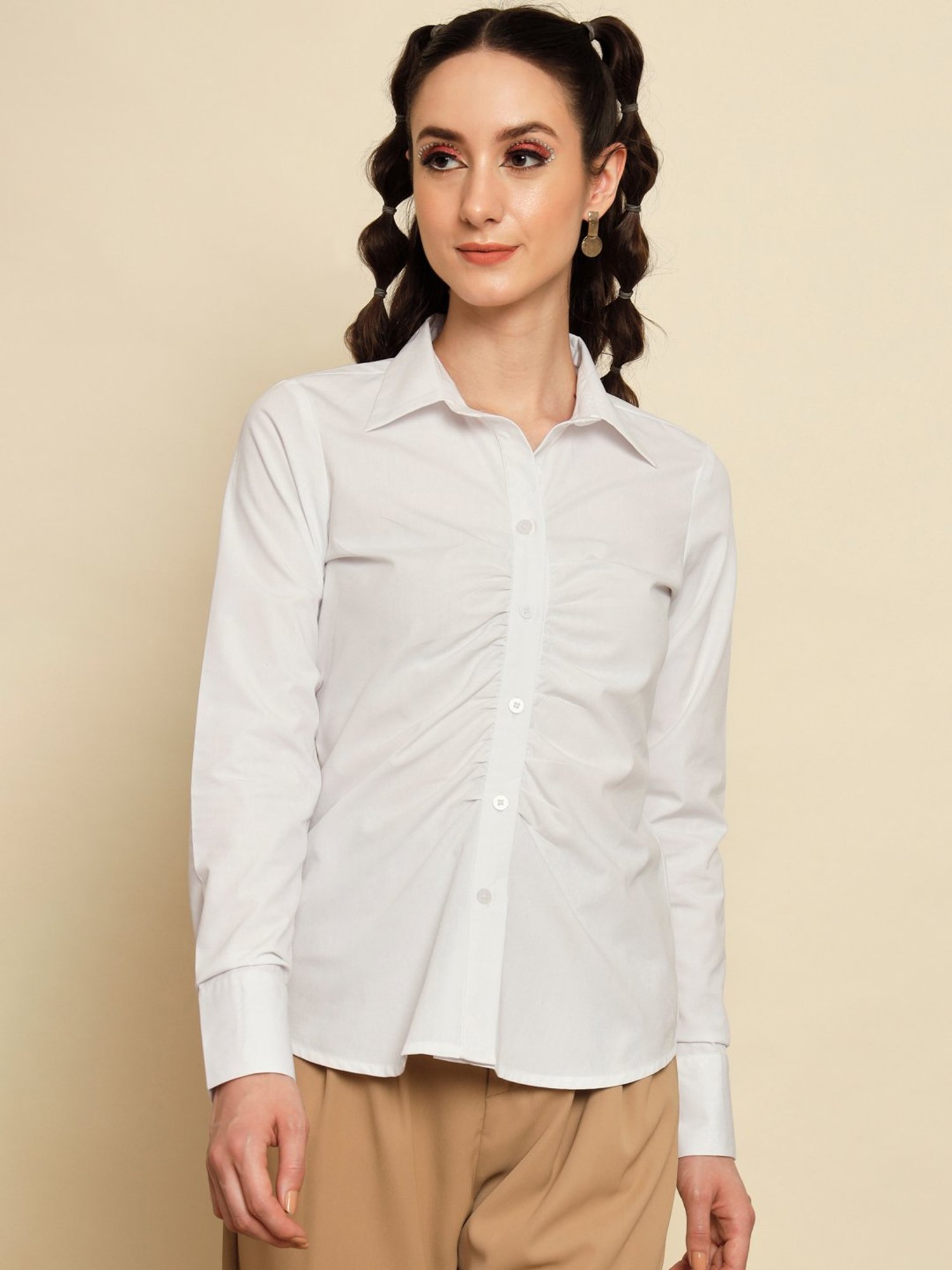 Trend Arrest White Cotton Shirt