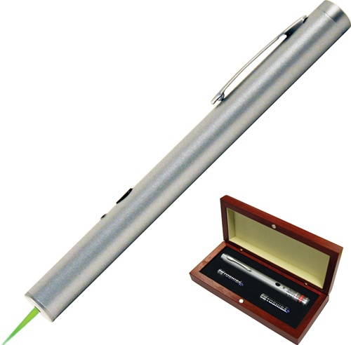 Alpec Lexus Green Laser Pointer in Satin Silver