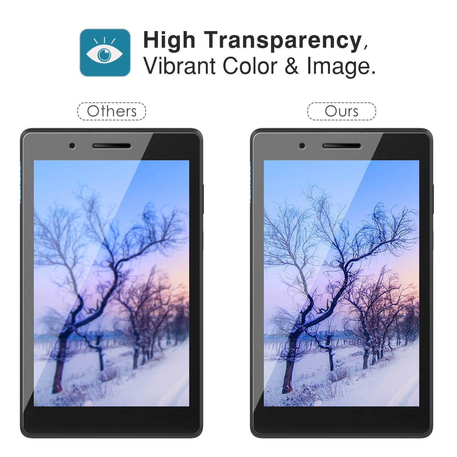 MoKo Screen Protector Compatible with Lenovo Tab E7, [Scratch Terminator] Bubble-Free 9H Hardness HD Clear Tempered Glass Film for Lenovo Tab E7 7.0" TB-7104F 2019 Tablet - Clear