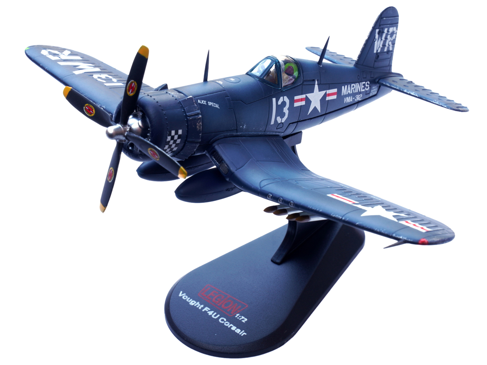 Vought F4U-4 Corsair Fighter Plane Marine "Alice Special Capt. James Kraus Jr. VMA-312 USS Bataan (CVL-29)" (1952) United States Marines 1/72 Diecast Model Airplane by Legion