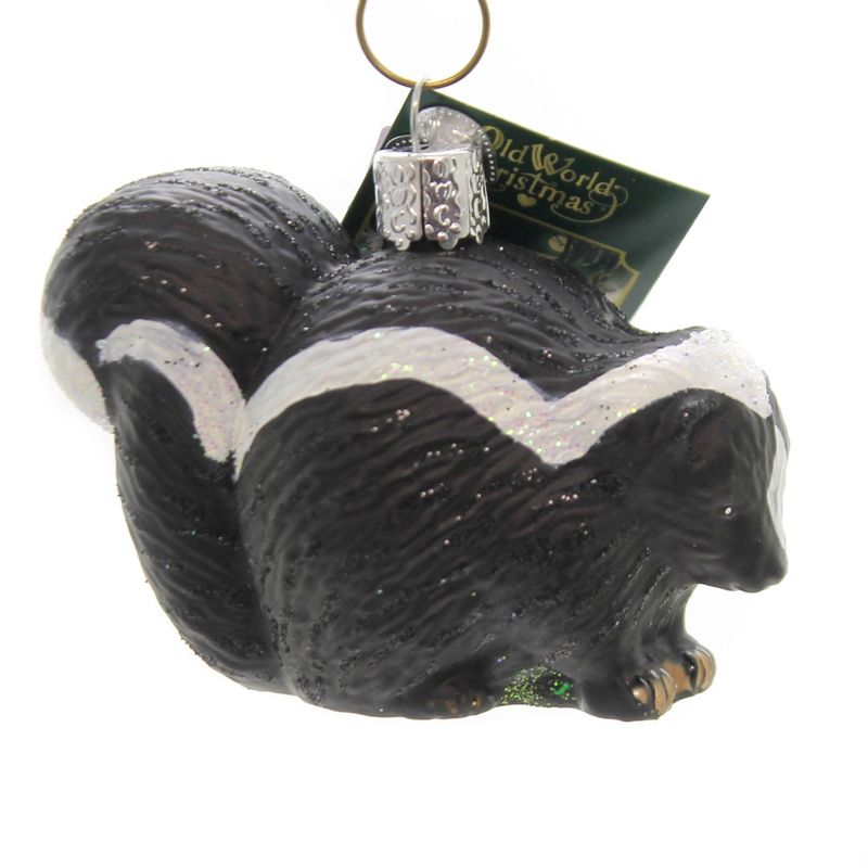 Old World Christmas 2.25" Skunk. Peaceful Courage Self-Assured  -  Tree Ornaments