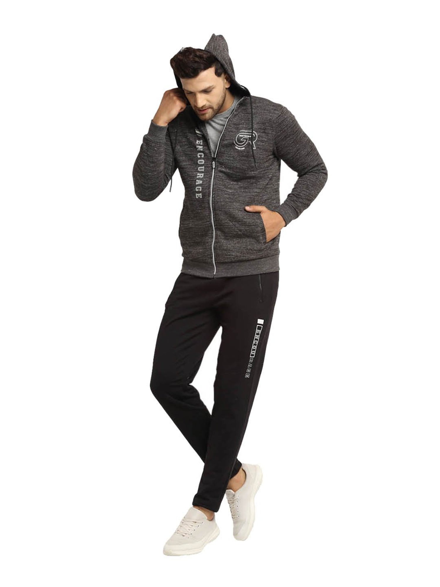 Global Republic Black Printed Tracksuit