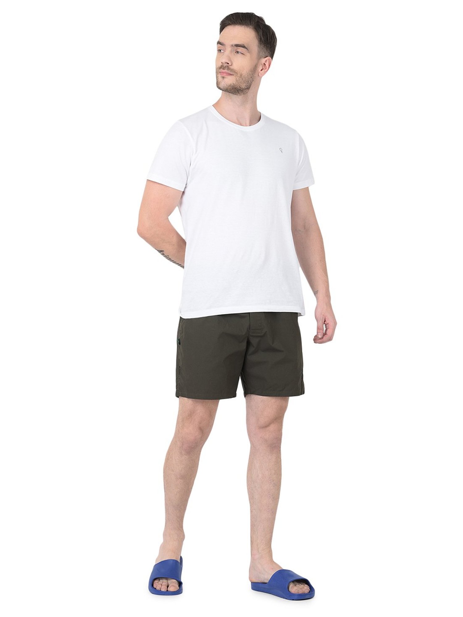 Woodland Dark Olive Nightwear Shorts