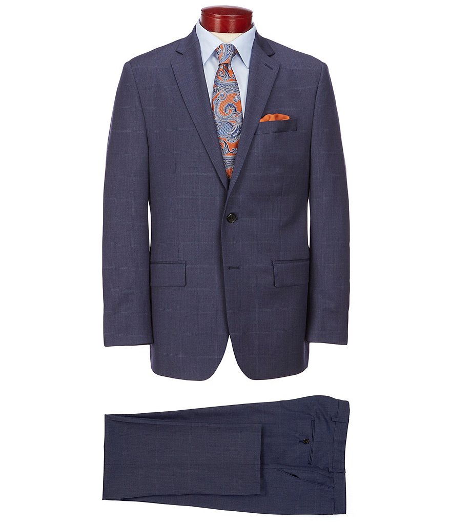 Ralph Ralph Lauren Classic Fit Blue Plaid Wool Suit