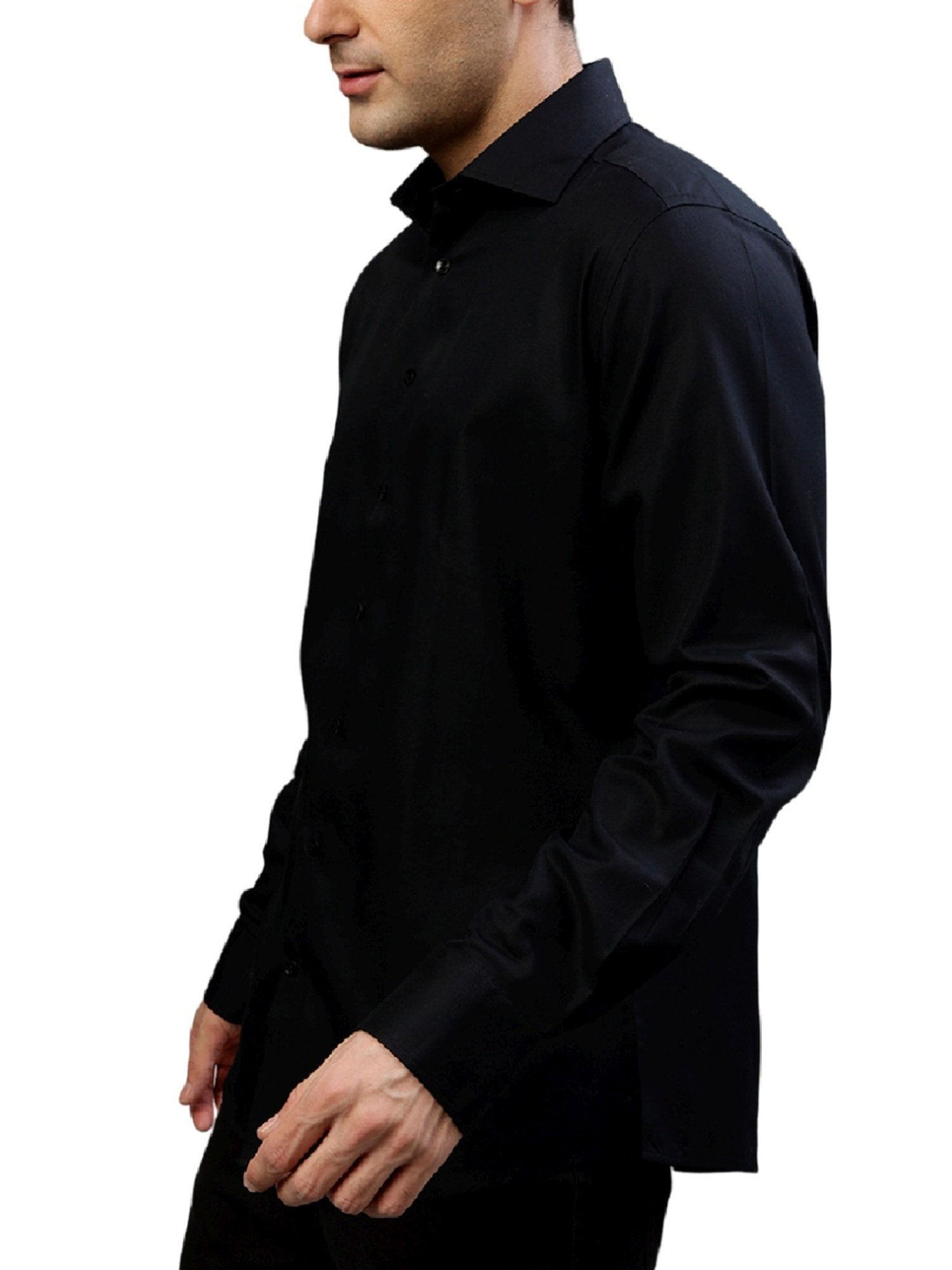 Bruun & Stengade Black Cotton Slim Fit Shirt