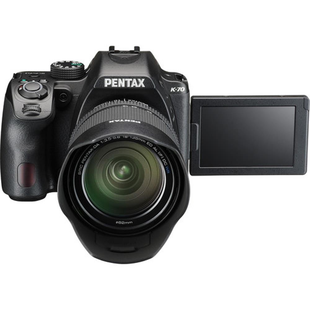 Pentax K-70 DSLR with SMC DA 18-135mm f/3.5-5.6 ED AL CD WR Lens, Black #16256