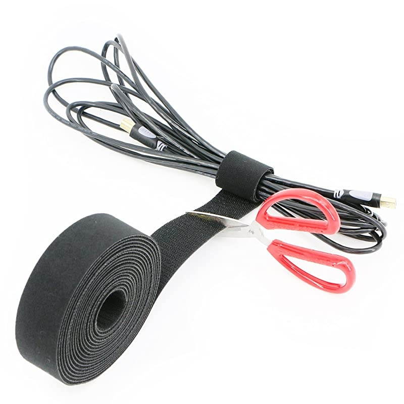 fastening tape Cable Tie Double Side Nylon Power Wire Management 34Inch 1 Roll Hook 5 Yards Style 2