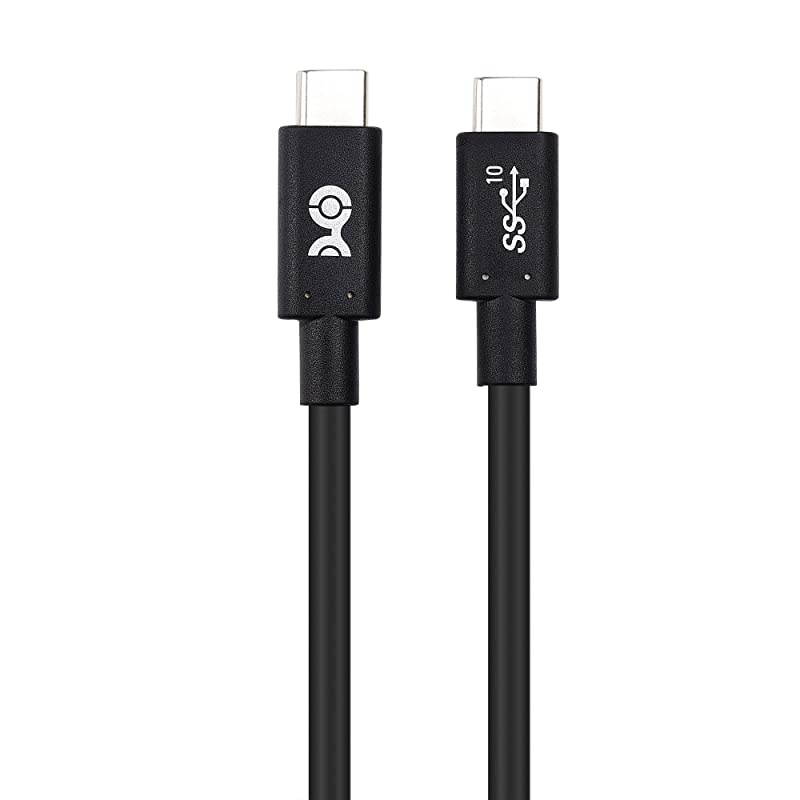 USBIF Certified  10 Gbps Gen 2 USB C to USB C Cable with 4K Video and 100W Power Delivery in Black 33 Feet 1m