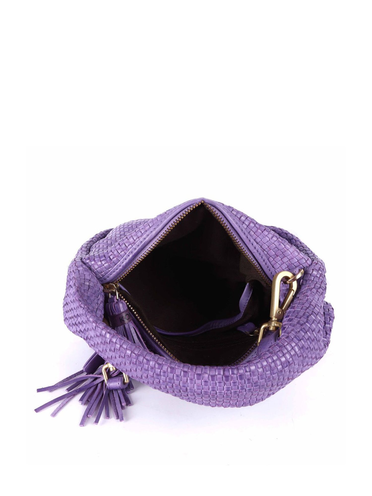 KOMPANERO Amber Lavender Leather Textured Handbag