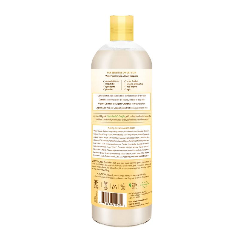 Babo Botanicals Moisturizing 2-in-1 Oatmilk & Calendula Baby Bubble Bath and Wash - 15 fl oz