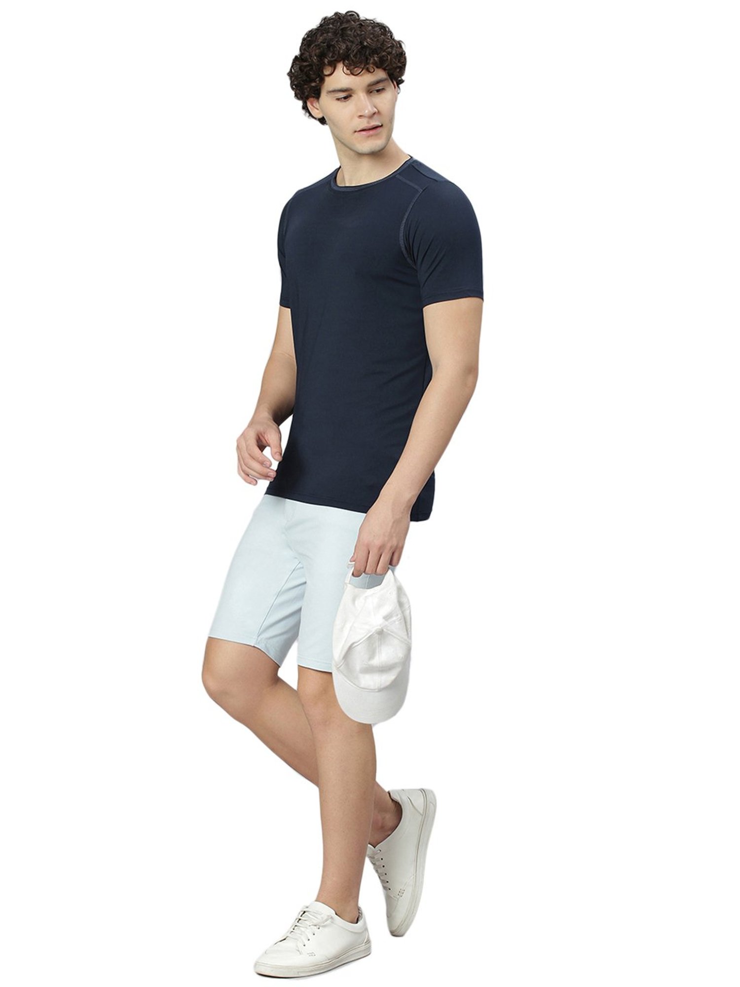 Slowave Navy Regular Fit Crew T-Shirt