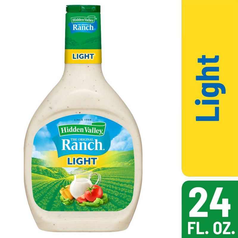Hidden Valley Original Ranch Light Salad Dressing & Topping - Gluten Free - 24fl oz