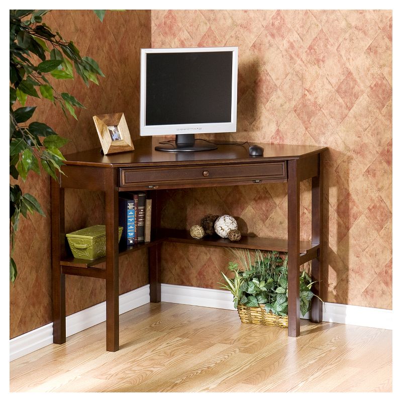 Corner Desk Espresso - Aiden Lane