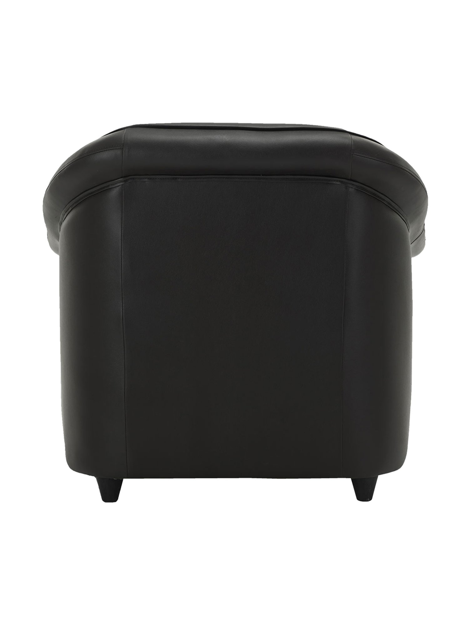 Durian Berry Black Premium Leatherette 1 Seater Sofa