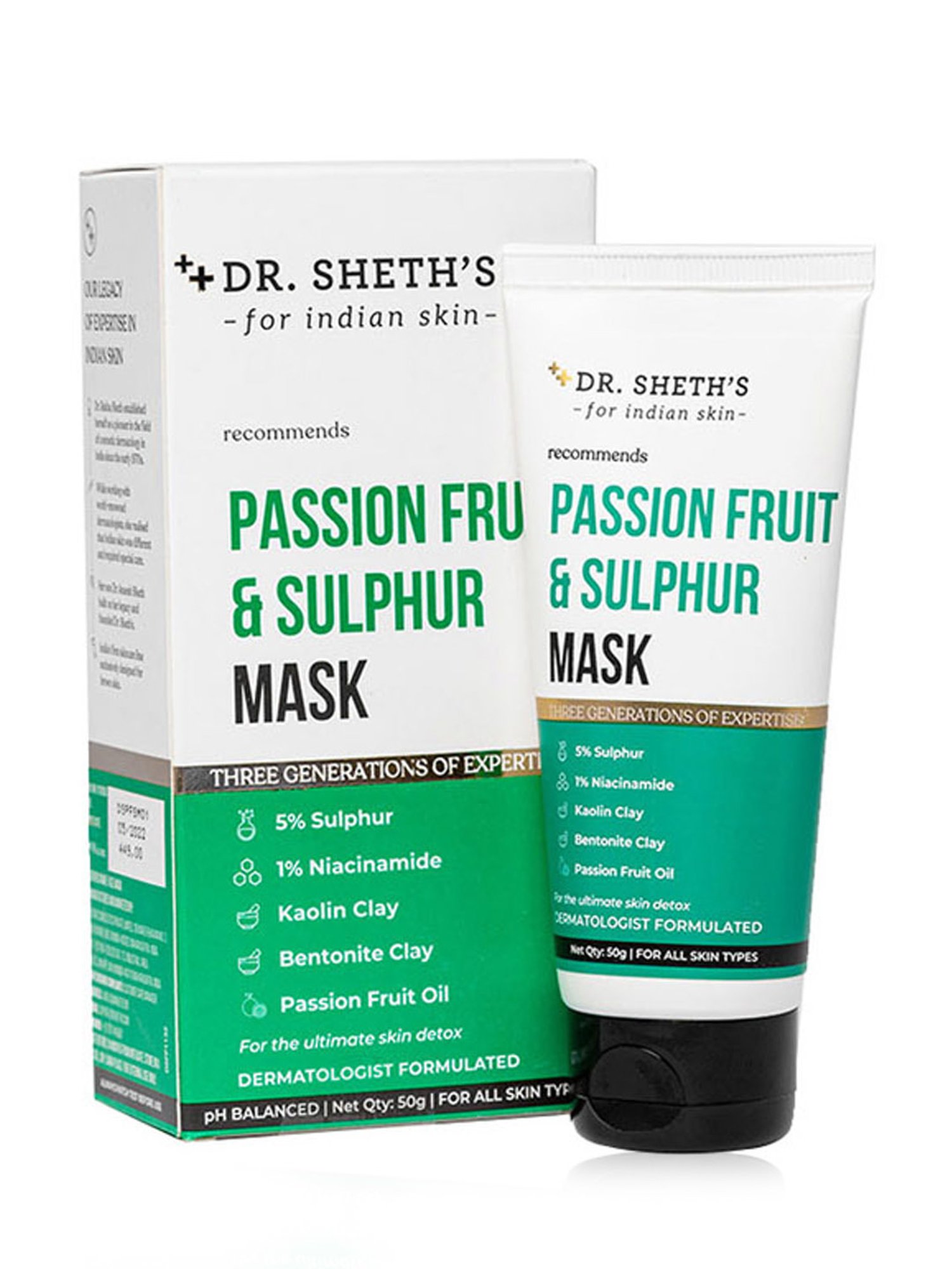 Dr. Sheth&iquest;s Passion Fruit & Sulphur Mask - 50 gm