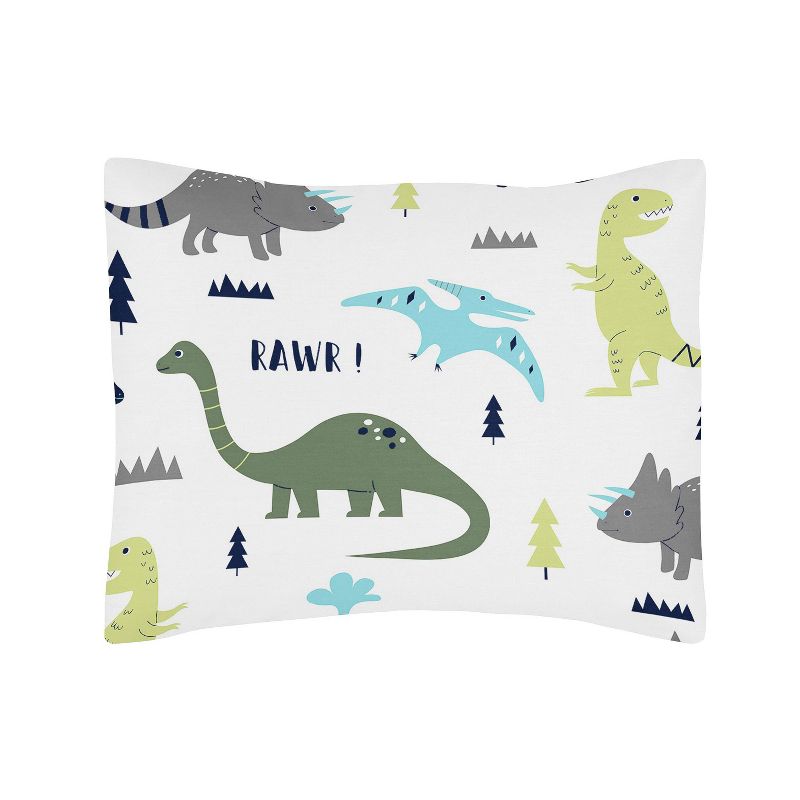 Blue & Green Mod Dinosaur Comforter Set (Twin) - Sweet Jojo Designs