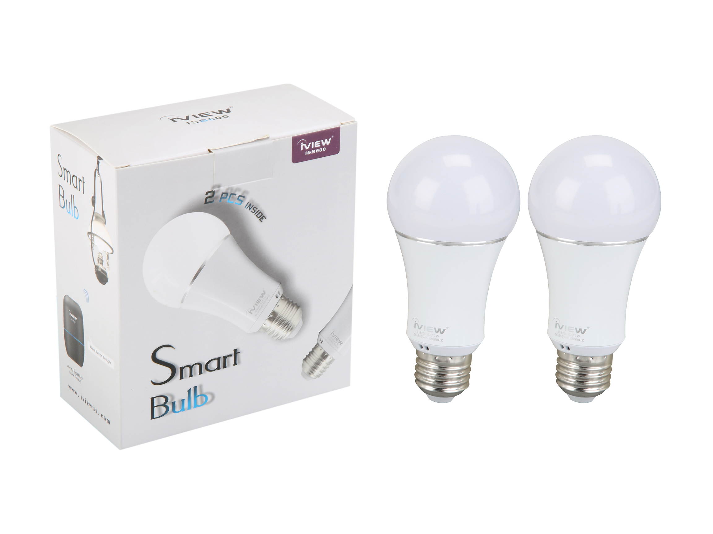 iVIEW ISB600-2 Smart Wi-Fi Light Bulb Twin Pack