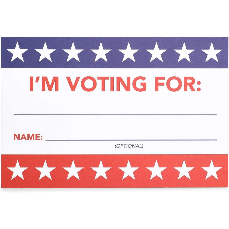 Sparkle and Bash 51 Pack Patriotic Voting Box with Cards for Election Day (8 in Box)