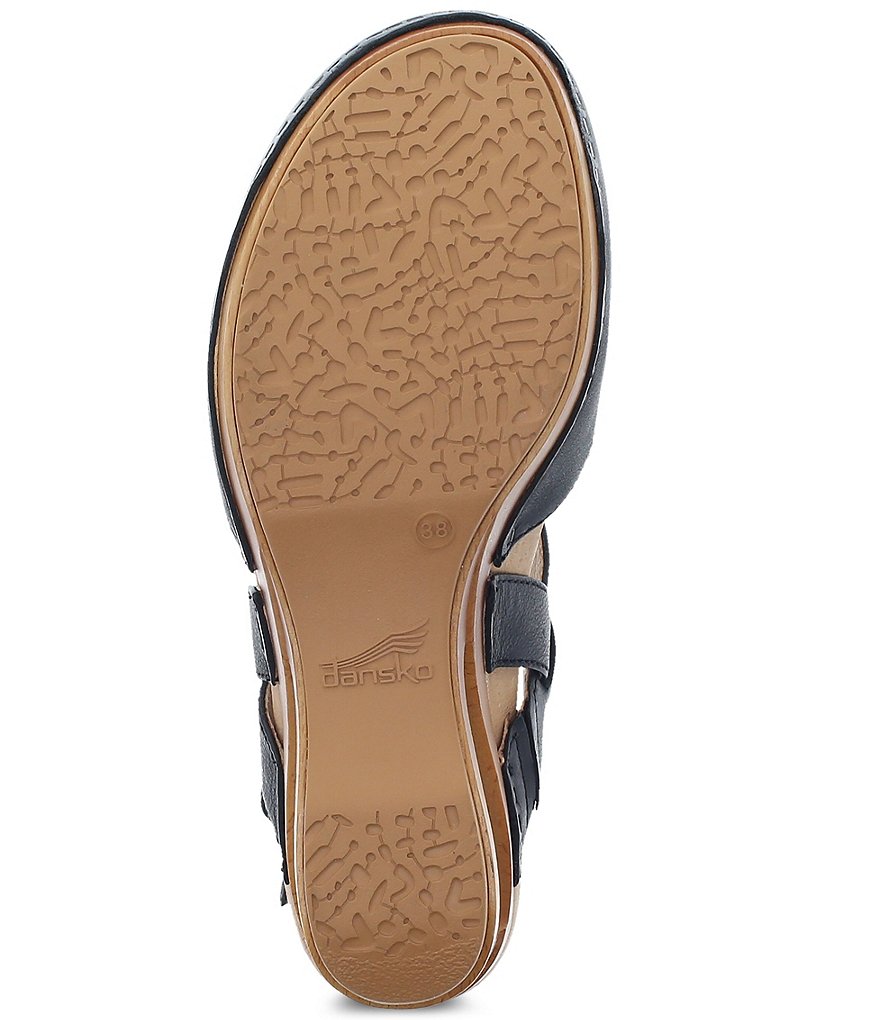 Dansko Taci Burnished Waxy Leather Wedges