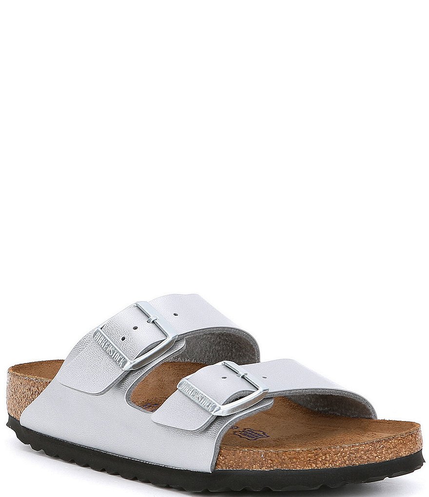 Birkenstock Women's Arizona Metallic Double Banded Buckle Slip On Sandals