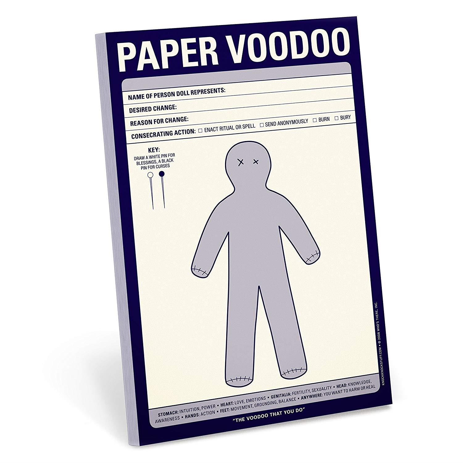 Knock Knock Paper Voodoo Note Pad (12208)
