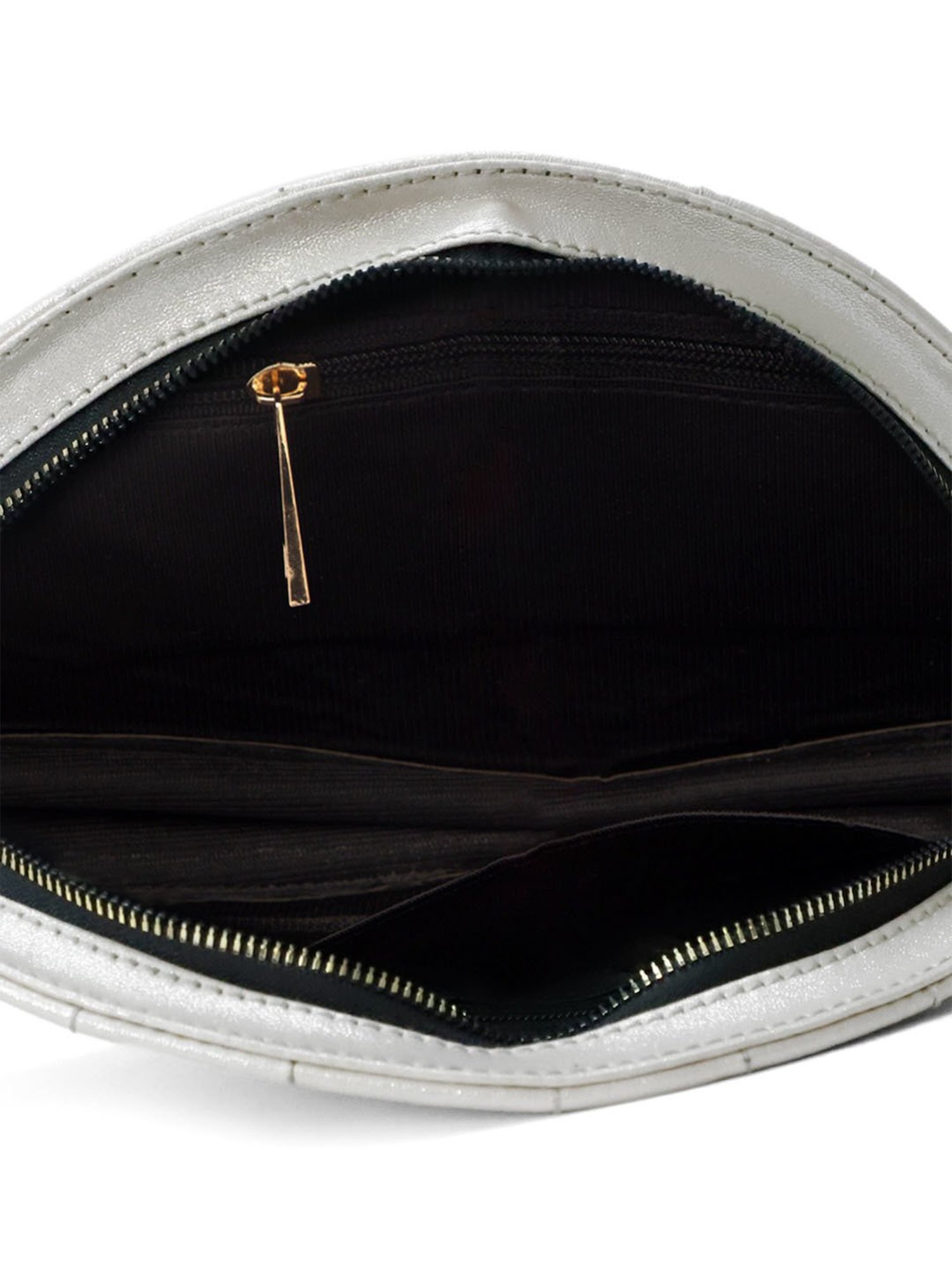 Modern Myth Silver Medium Fan Cross Body Bag