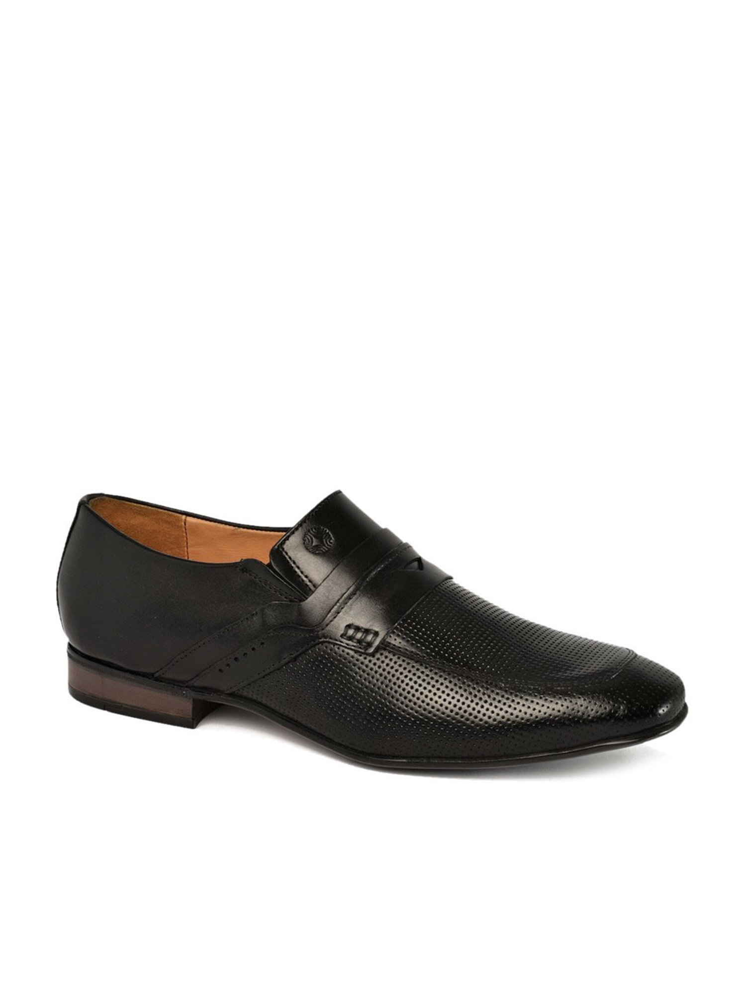 Ruosh Men's Black Formal Loafers