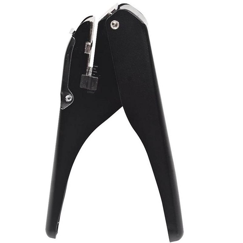 McGill Handheld Badge Punch 9/16 x 1/8 Horizontal Slot 1/8"-5/8" Reach Black/Chrome MCG16500