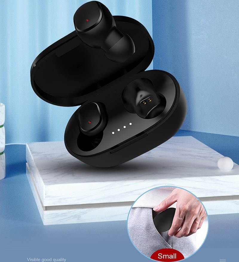 Wireless Earbuds Bluetooth Headphones high Sound Quality Wireless Charging Case Waterproof Earphones Built-in Mic Headset for Sport Black