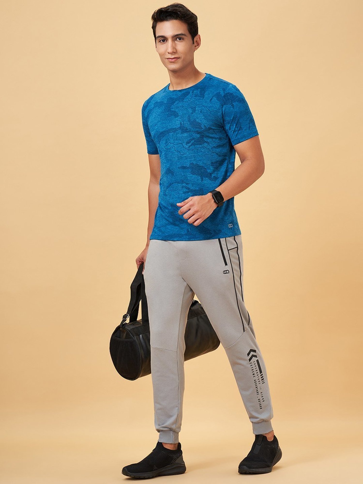 Ajile By Pantaloons Teal Slim Fit Printed T-Shirt