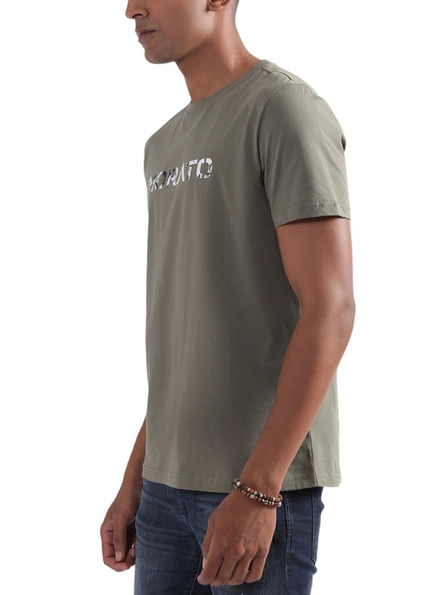 Antony Morato Sage Green Cotton Slim Fit T-Shirt