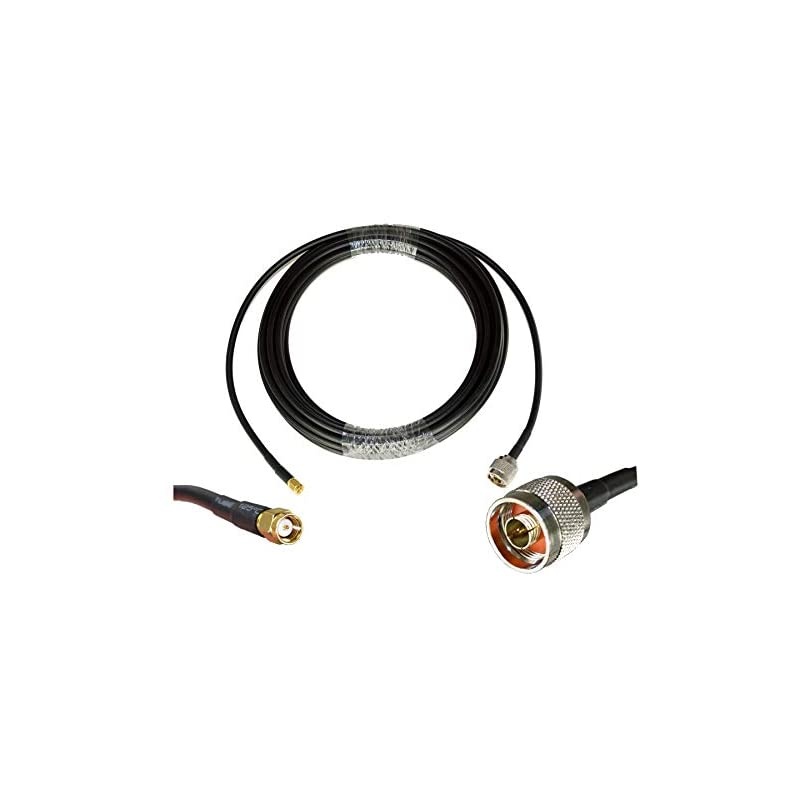 25 ft LowLoss Coax Extension Cable 50 Ohm SMA Male to N Male for 3G4GLTEHamADSBGPSRF Radio to Antenna or Surge Arrester Use Not for TV or WiFi
