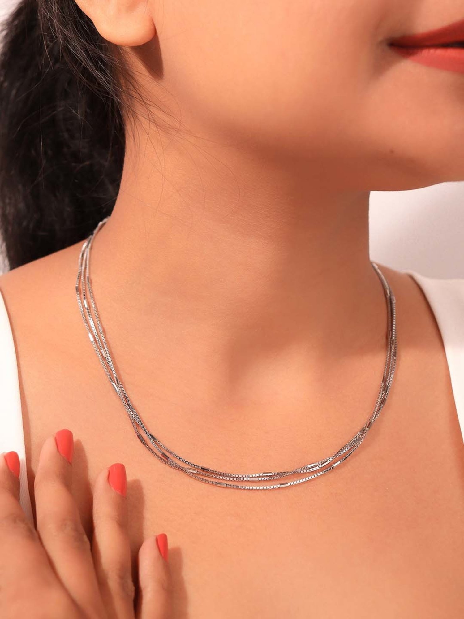 Zavya Sleek and Modern Golden Plated 92.5 Sterling Silver Box Chain