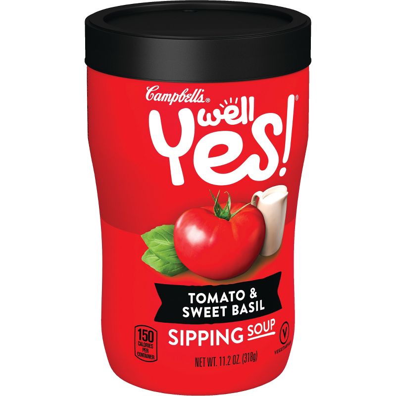 Campbell's Well Yes! Tomato & Sweet Basil Sipping Soup - 11.2oz