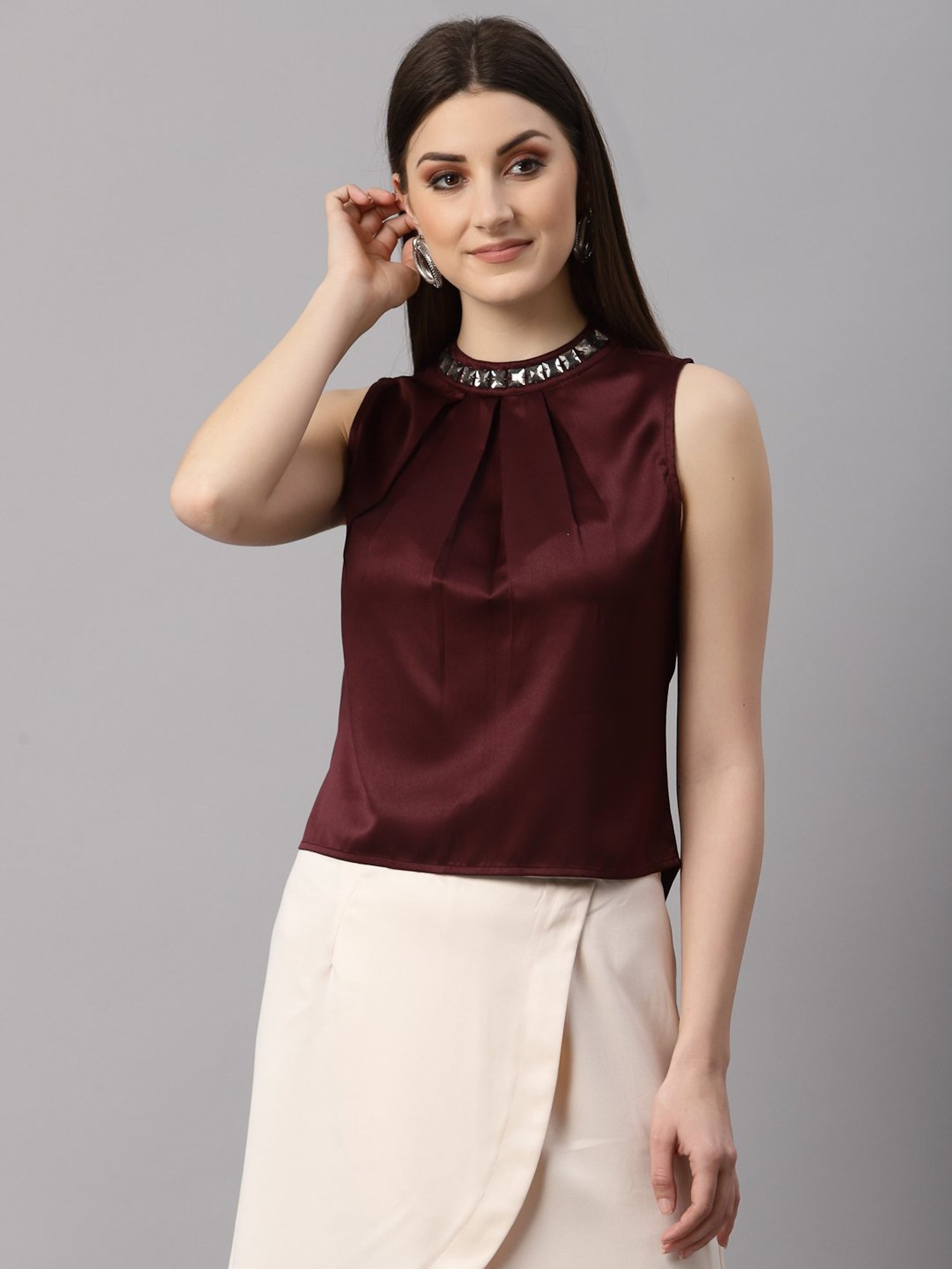 NEUDIS Burgundy High Low Top