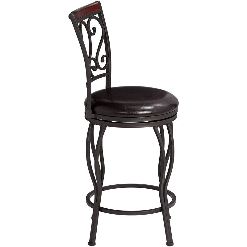 55 Downing Street Alberta 24" High Swivel Counter Stools Set of 2