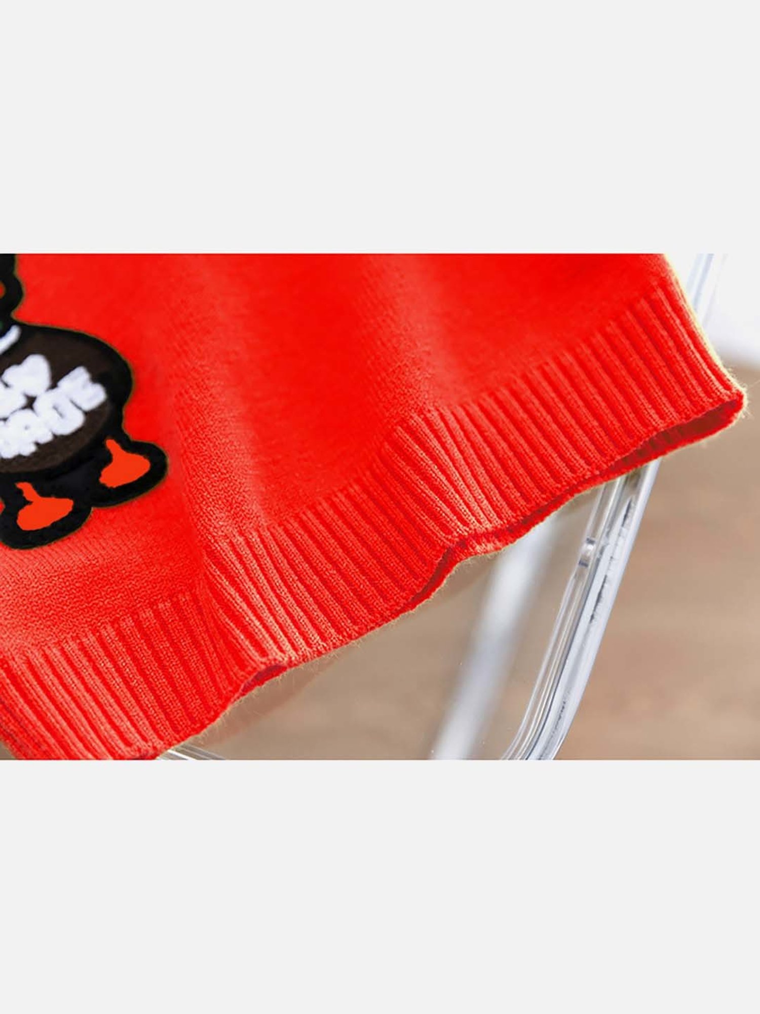 Little Surprise Box Kids Red Embroidered Sweater