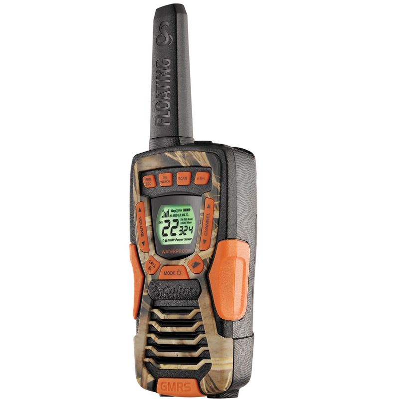 COBRA CXT1045R-FLT 37 Mi Waterproof Floating 2-Way Radios Walkie Talkies, Camo