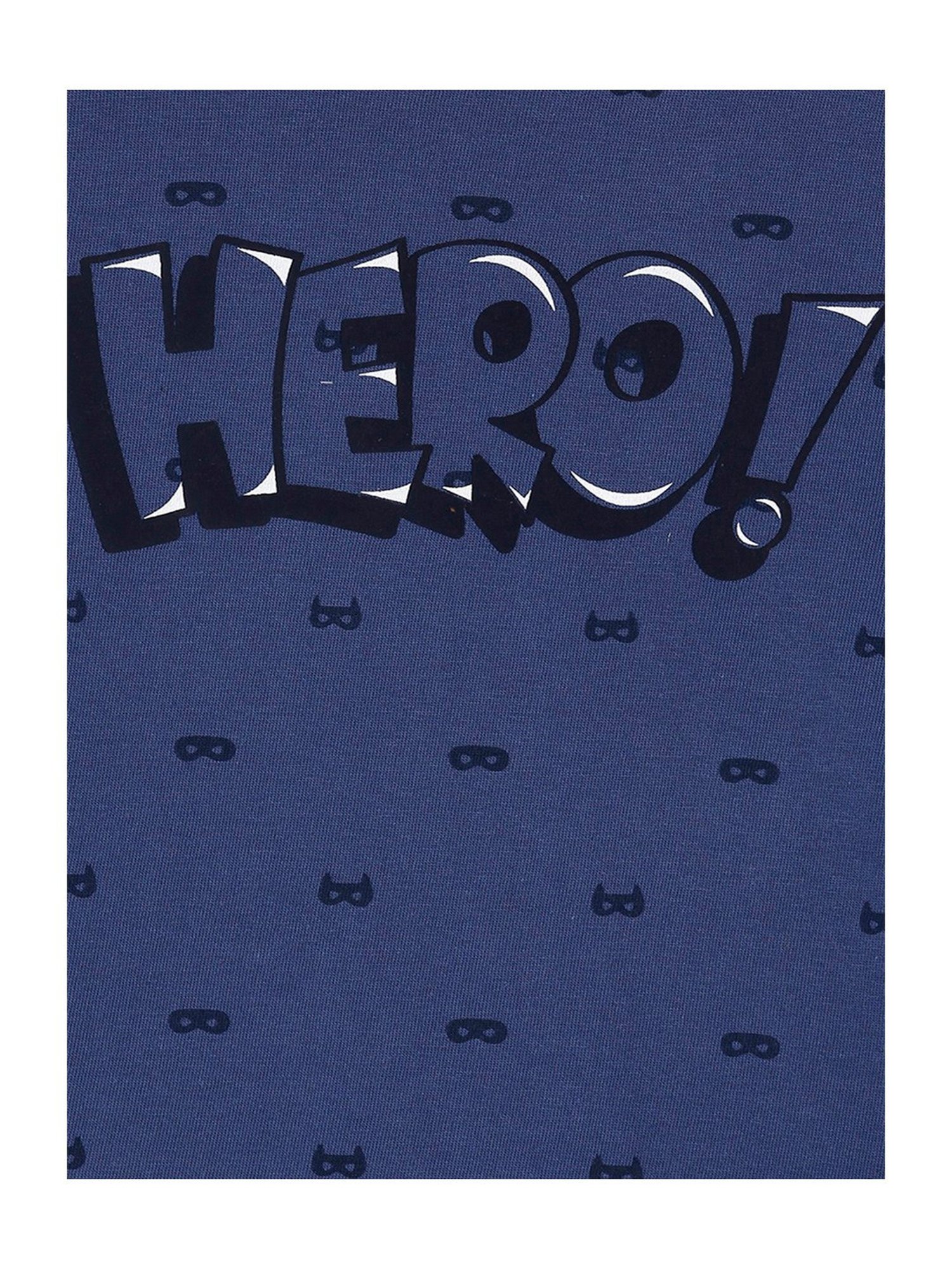 MINIKLUB Kids Blue Printed Full Sleeves T-Shirt