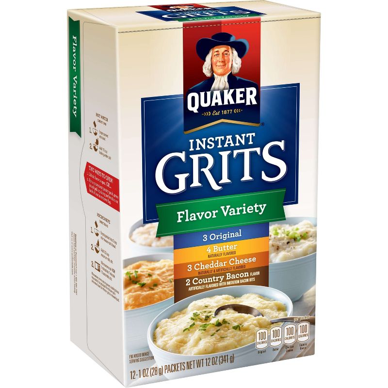 Quaker Instant Grits Flavor Variety - 12ct