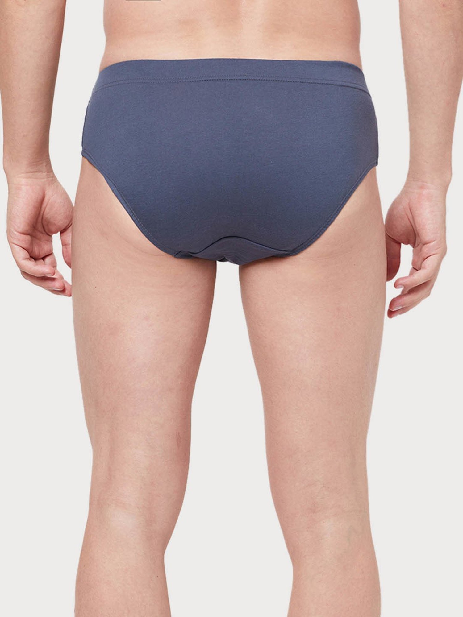 Zoiro Dark Slate & Burgundy Cotton Regular Fit Briefs - Pack Of 2