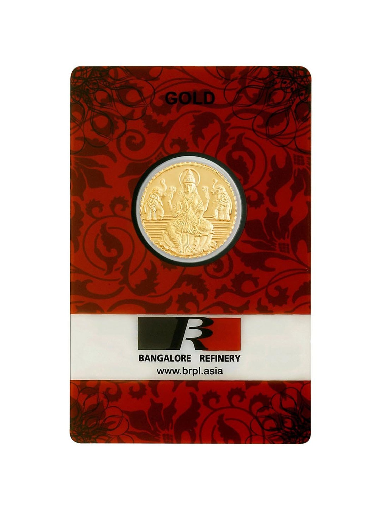 Bangalore Refinery Goddess Lakshmi 22k (916) 8gm Gold Coin