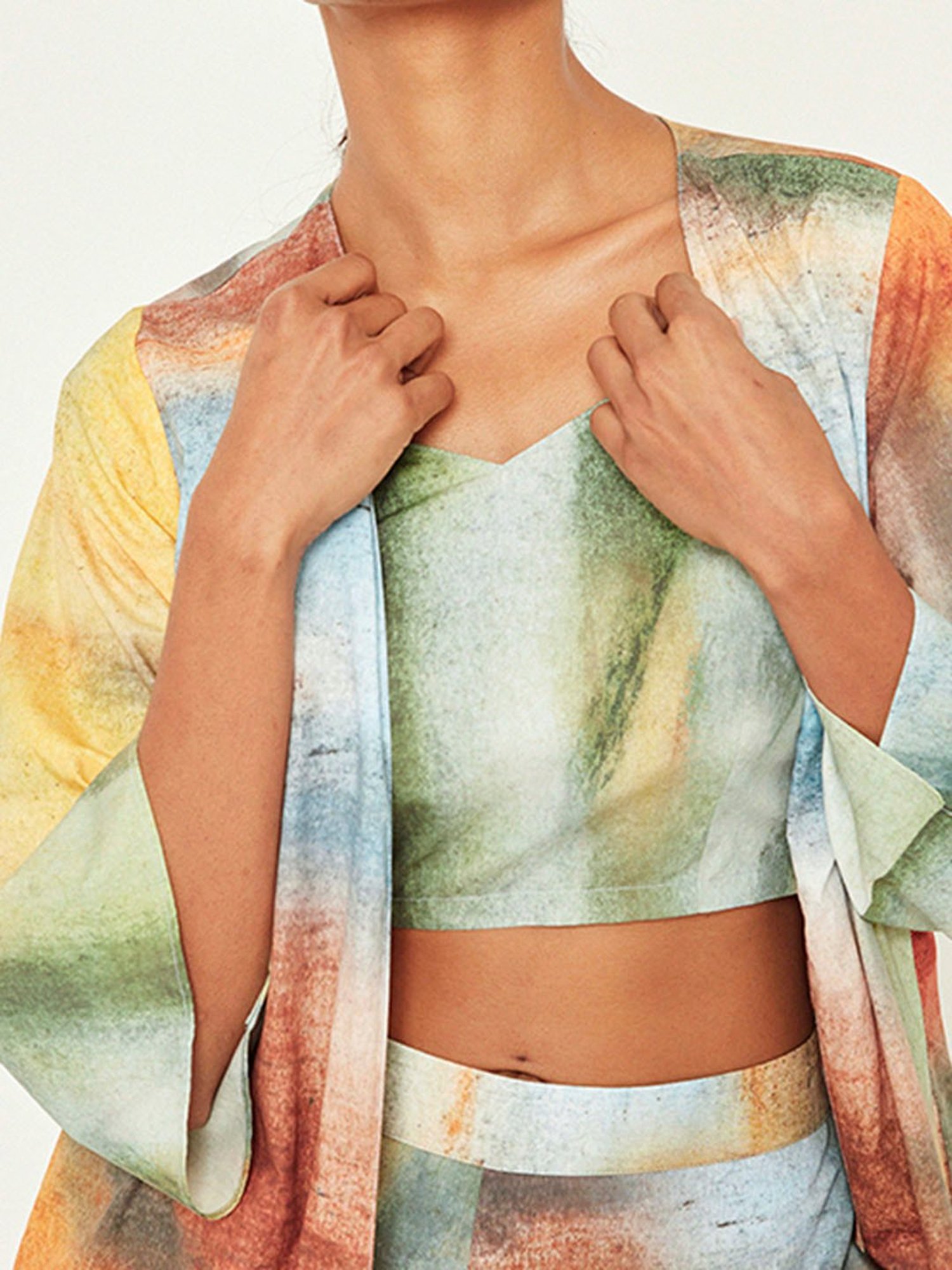 ANCESTRY Multicolor Printed Overlay Jacket