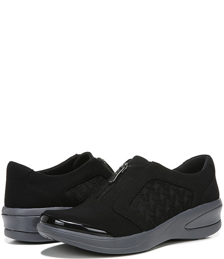 Bzees Florence Center Front Zip Slip-On Washable Sneakers