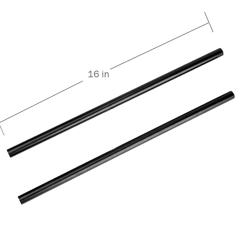 15mm Rod 16 Inch 40CM Long for Shoulder Rig Rod Support System Black Aluminum Alloy Pack of 2171
