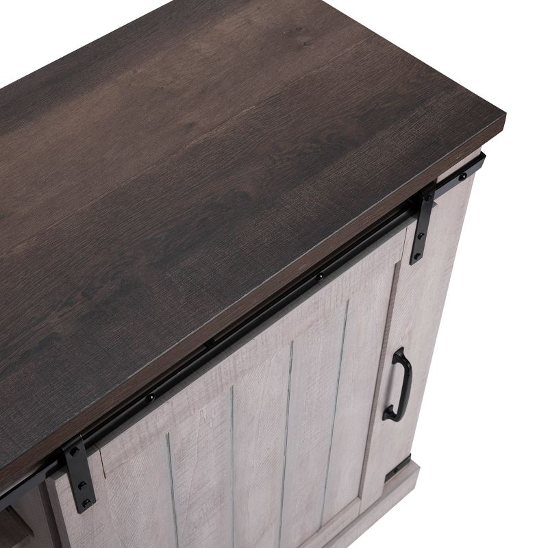 47.2" TV Stand For TVs up to 52" Saw Cut Off White - Home Essentials